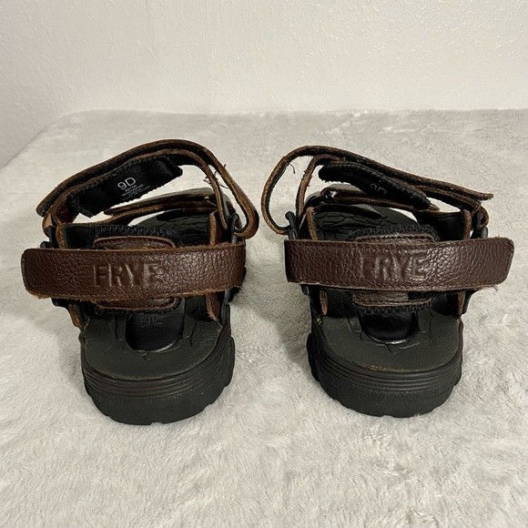 Frye Windward Brown Leather Athletic Sandals Men’s Size 9D Adjustable Straps - Picture 5 of 9